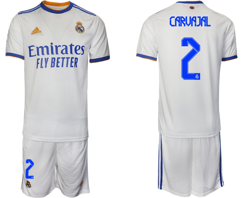 Men 2021-2022 Club Real Madrid home white #2 Soccer Jerseys